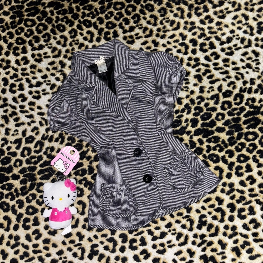 forever 21 vintage short sleeve striped blazer (limited time SALE)
